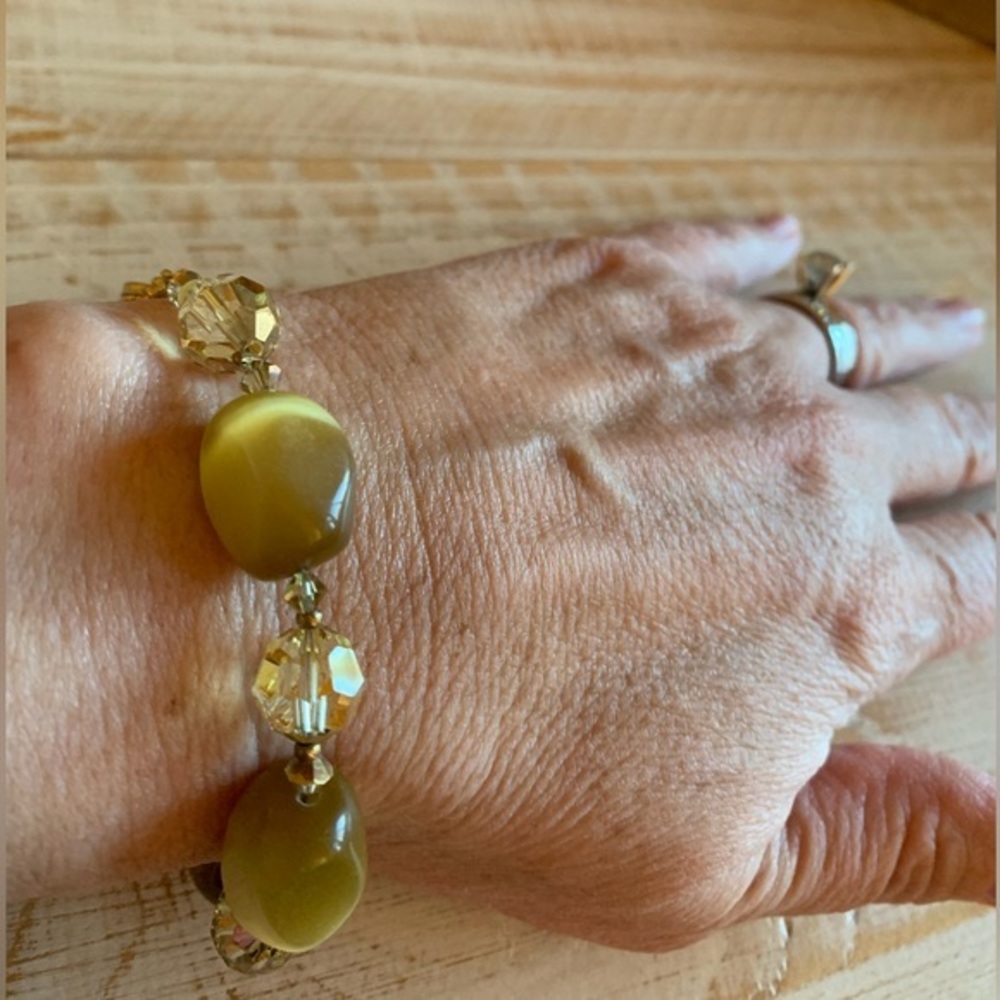 Dabby Reid Semiprecious Stone Bracelet l Greenish Gold - Picture 3 of 5